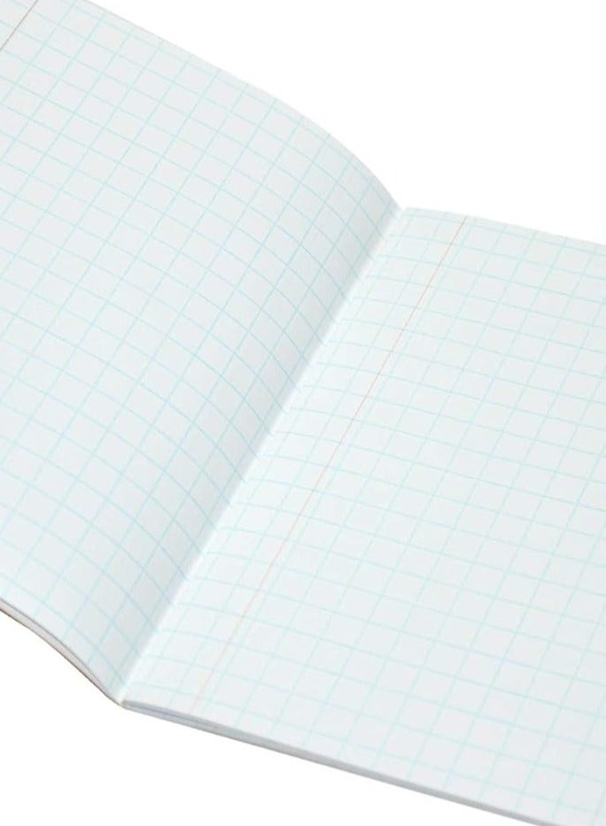 FIS Exercise Books 10 Mm Square With Left Margin, 80 Pages, Pack Of 12 Pieces, 16.5 X 21 Cm Size - FSEBSQ1080N - Image 2