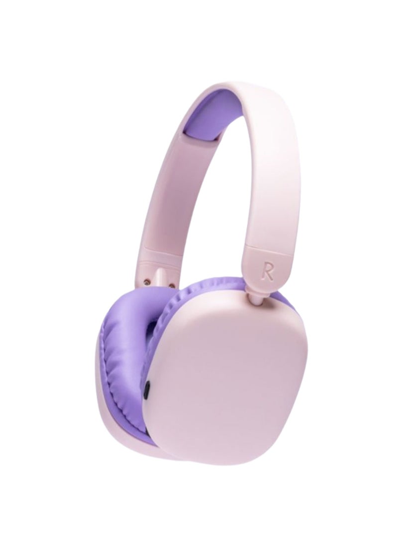 Purple And White Hybrid Active Noise Canceling Headphones, Wireless Over-Ear Headphones, High-Resolution Audio, Heavy Bass, Multi-Function Plug-In Wireless High-Value Headphones, Customizable Through The App  - Image 1