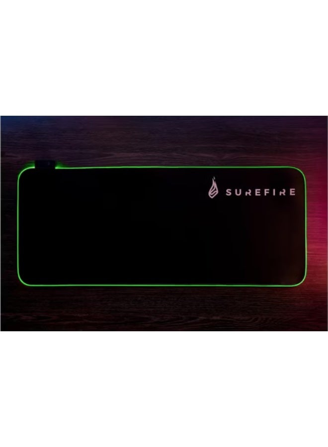 Surefire Silent Flight RGB-680 gaming mouse pad I 680mmx280mmx3 mm I RGB mouse-pad I water-repellent & non-slip I microtextured fabric surface I gaming accessories I gaming pad I Verbatim - Image 3