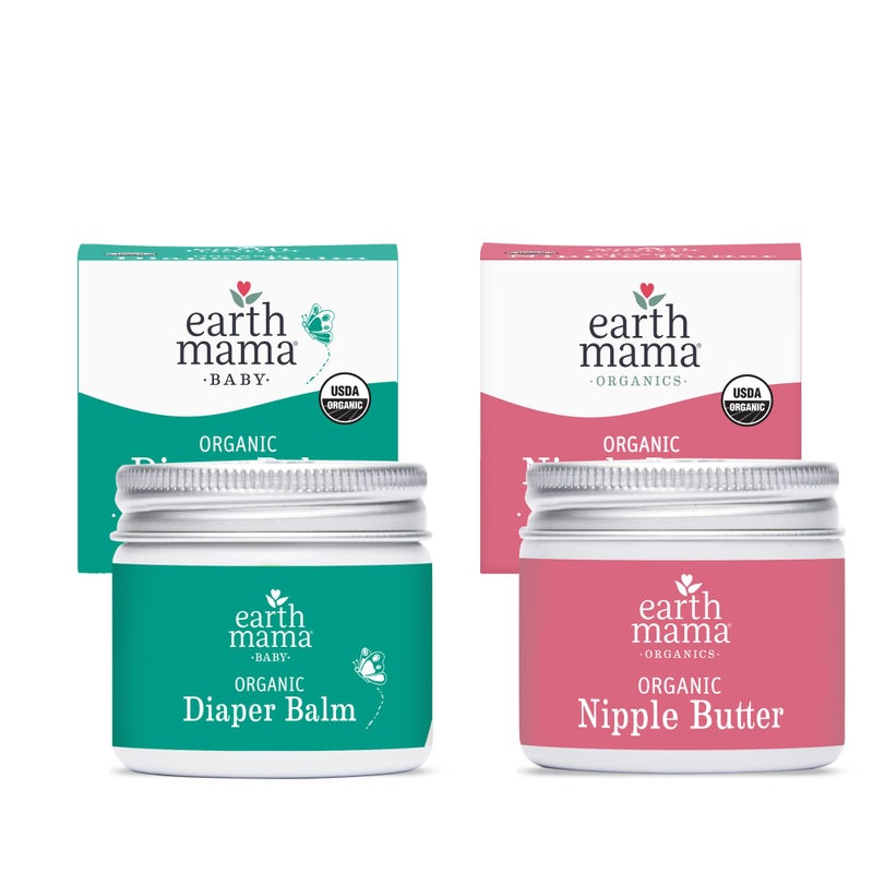 Earth Mama Nipple Butterâ„¢ & Diaper Balm | Nipple Cream & Organic Skincare for Baby | Breastfeeding & Postpartum Essentials Bundle - Image 1