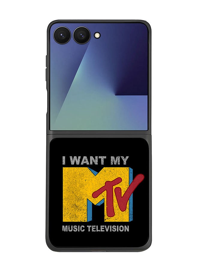 Stylizedd For Samsung Galaxy Z Flip7 Case,Slim fit Camera Protection, Shockproof Thin Phone cover  - I want my mtv