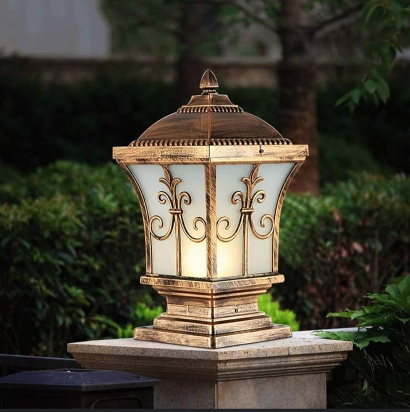 LEGEEN Antique Aluminium Die Casting IP65 Waterproof Outdoor Gate Light Lamp for- Home gate Main Gate entrances Garden Boundary Pillars Pole Terrace entryways Light Lamp Bulb Included - Image 2