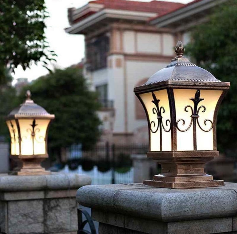 LEGEEN Antique Aluminium Die Casting IP65 Waterproof Outdoor Gate Light Lamp for- Home gate Main Gate entrances Garden Boundary Pillars Pole Terrace entryways Light Lamp Bulb Included - Image 5