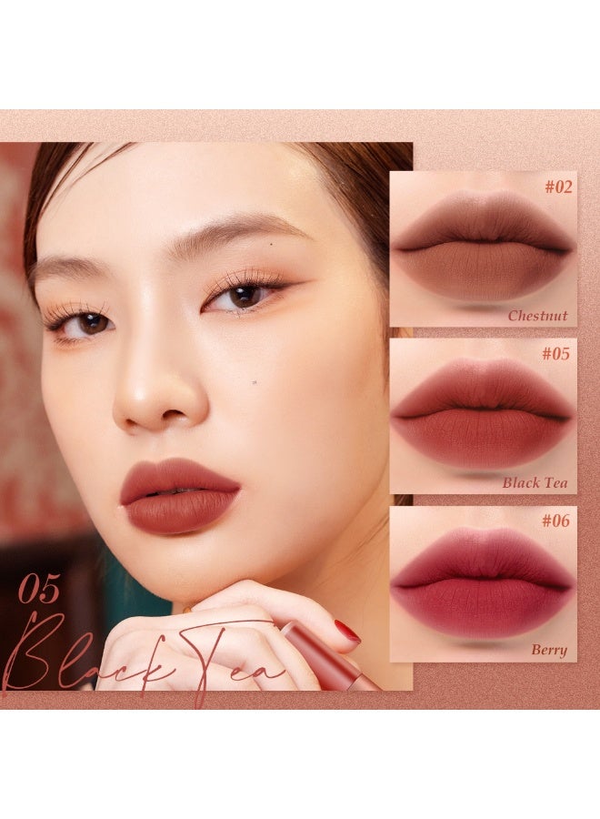 OTWOO O.TWO.O 2-in-1 Matte Lipstick & Lip Gloss – Waterproof, Double-Ended (#1,CHESTNUT) - Image 5