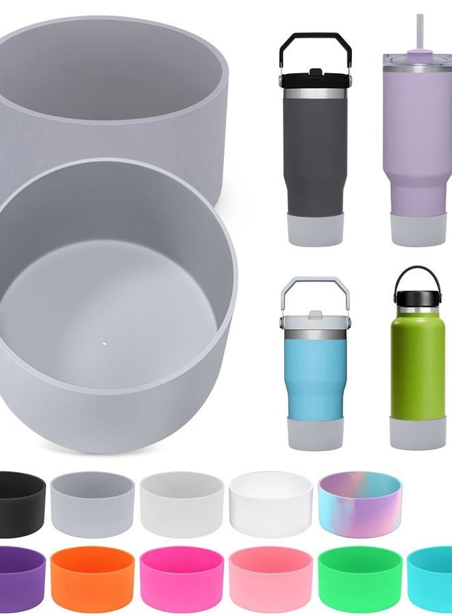 PICcircuit 2PCS for Stanley Boot, Silicone Bottom for Quencher Adventure 40oz 30oz IceFlow 20oz 30oz Bottle&for Hydroflask Tumbler 12-24oz for Stanley Cup Accessories Avoid Scratches&Noise - Image 1