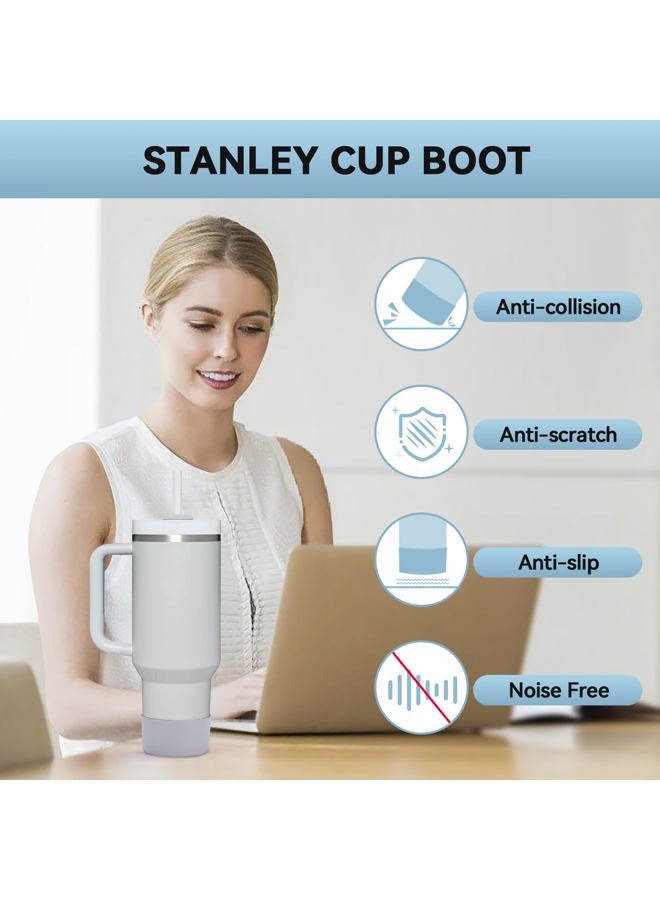 PICcircuit 2PCS for Stanley Boot, Silicone Bottom for Quencher Adventure 40oz 30oz IceFlow 20oz 30oz Bottle&for Hydroflask Tumbler 12-24oz for Stanley Cup Accessories Avoid Scratches&Noise - Image 5