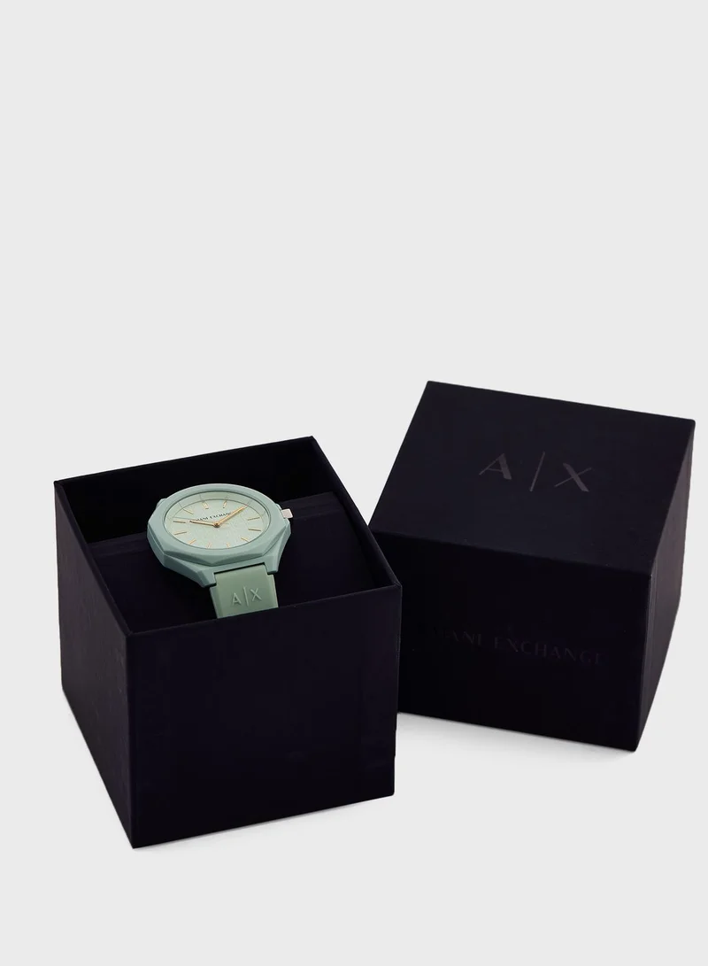 Armani Exchange Andrea Silicone Strap Analog Watch