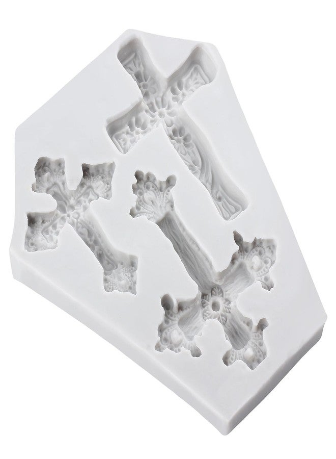 QDMOLDS قالب صليب لتزيين كعكة المعمودية من كيو دي مولدز، قوالب سيليكون لتزيين الكيك والكب كيك والحلوى والصلصال البوليمري والشوكولاتة وعجينة السكر. - Image 5