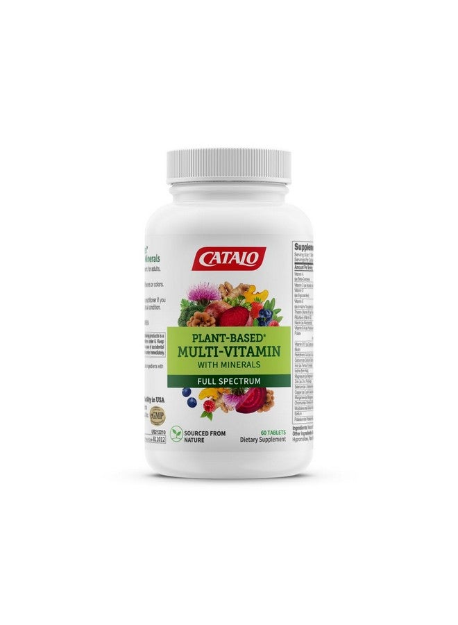 CATALO Multivitamin for Women & Men with Minerals Tablets - Plant-Based Formula with 25 Essential Vitamins & Minerals, Includes 39 Fruits, Vegetables, Mushrooms & Herbs - 60 Tablet - Image 2