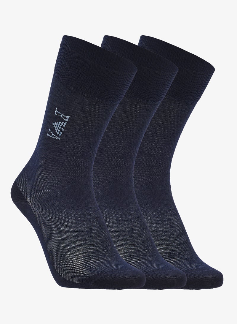 EMPORIO ARMANI 3 Pack Of Logo Crew Socks - Image 5