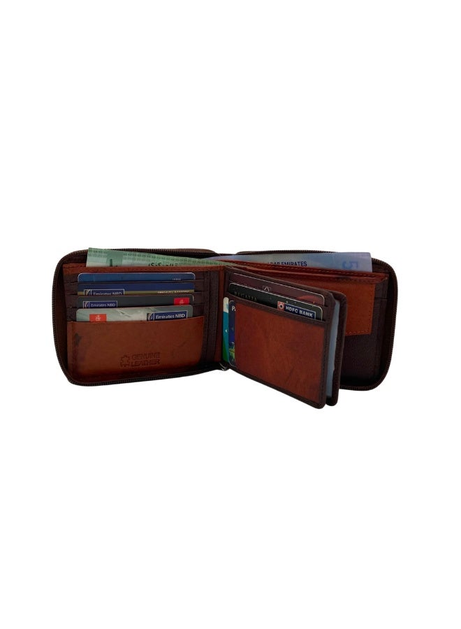 LAVERI LEATHER Full Zip leather men's Wallet #1406CZ - Image 3