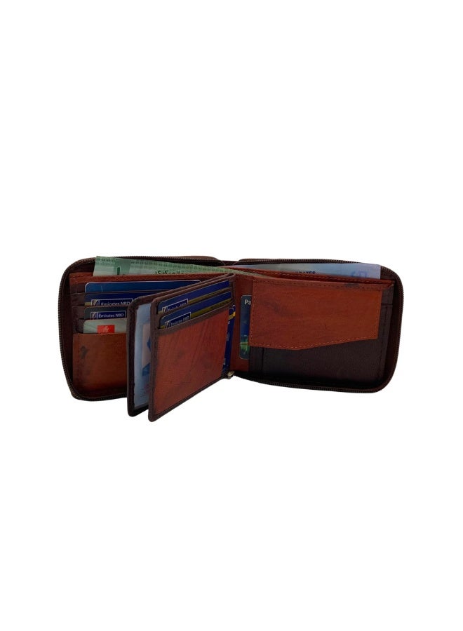 LAVERI LEATHER Full Zip leather men's Wallet #1406CZ - Image 5