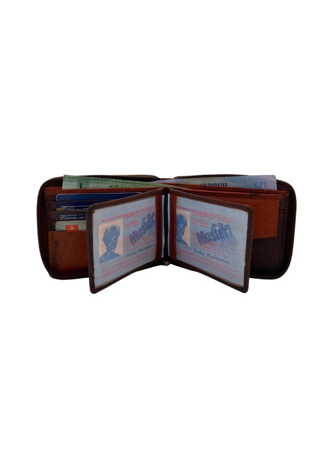 LAVERI LEATHER Full Zip leather men's Wallet #1406CZ - Image 4