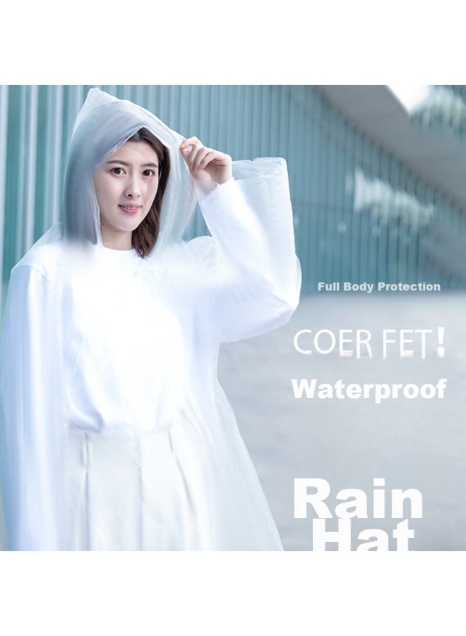 Sometimes Light Disposable Raincoat For Children, Card-style Portable Compressed Rain Poncho, One Size Fits All, Extended And Thickened, Transparent Yellow, 5 Pieces - Image 2