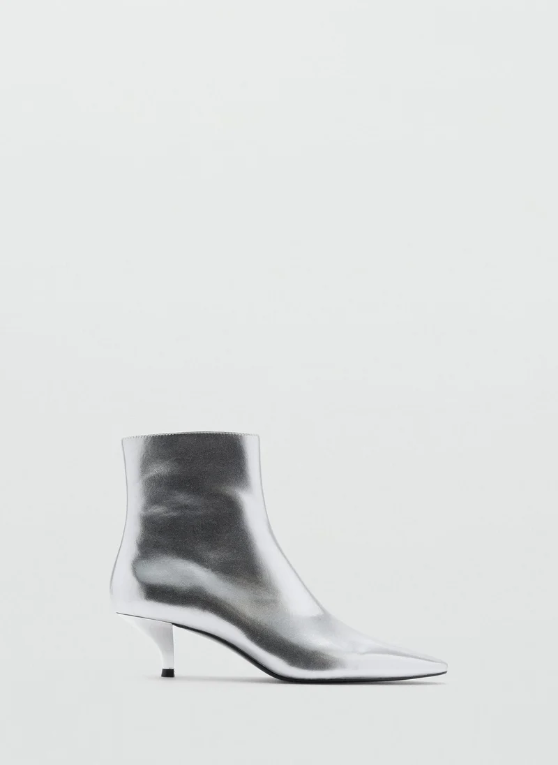 MANGO Metallic Effect Pointed Toe Boot