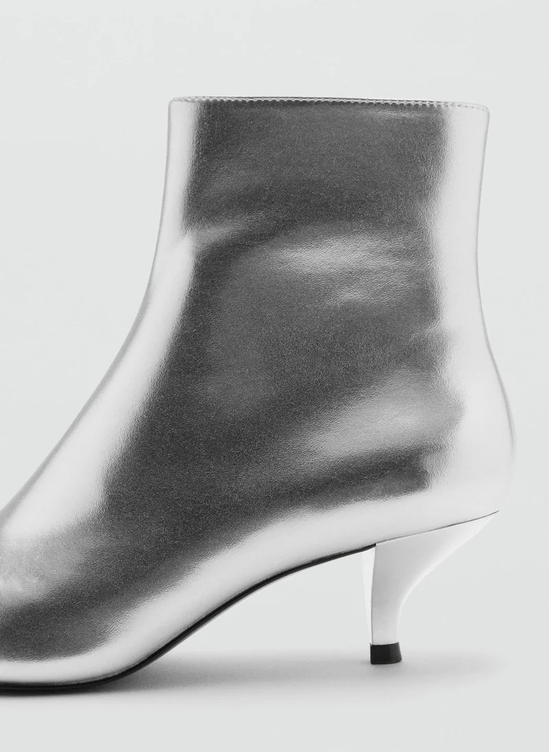 مانجو Metallic Effect Pointed Toe Boot