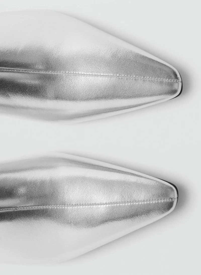 مانجو Metallic Effect Pointed Toe Boot