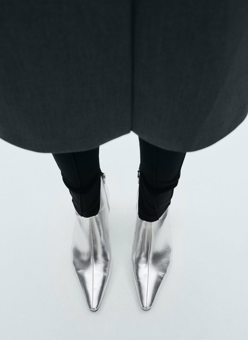 MANGO - Metallic Effect Pointed Toe Boot - Image 1