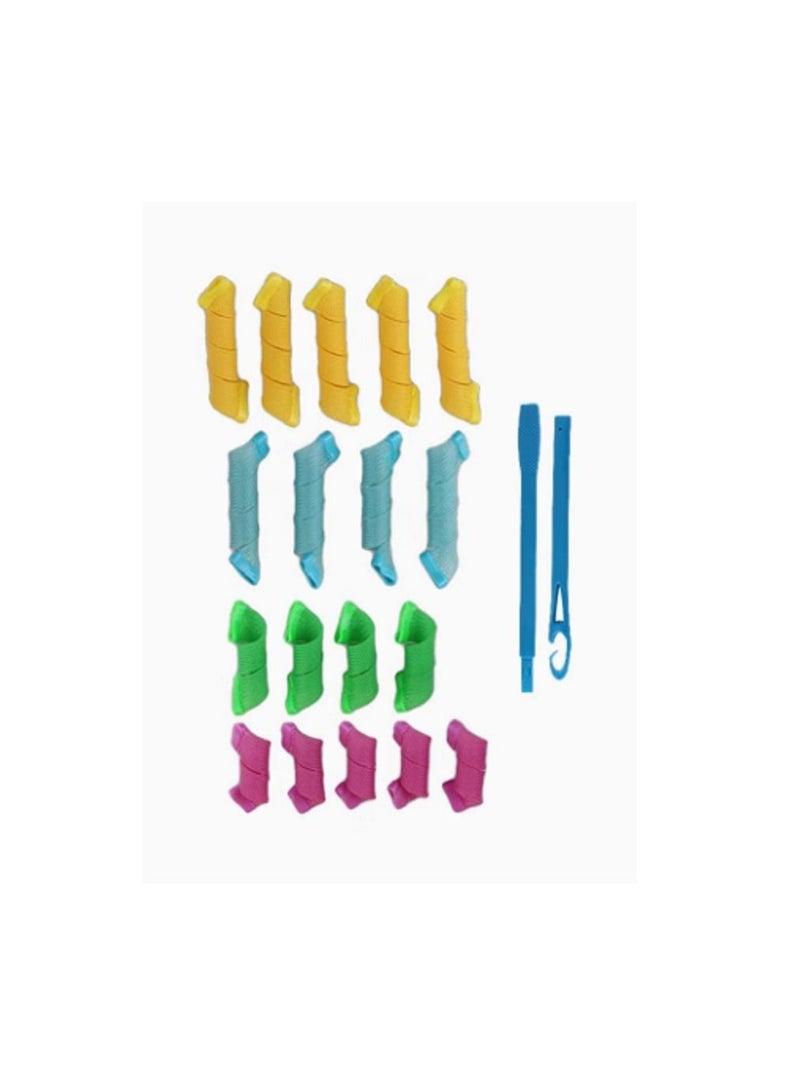 15-Piece Magic Curler Hair Styling Rollers Set Multicolour - Image 2