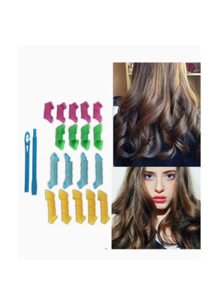 15-Piece Magic Curler Hair Styling Rollers Set Multicolour - Image 1