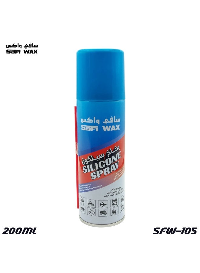 Safi WAX 5pcs Safi Wax Silicone Spray Moisturizes, Protects And Restores Elasticity for Rubber, Leather And Plastic Parts 200ml SFW-105 - Image 4