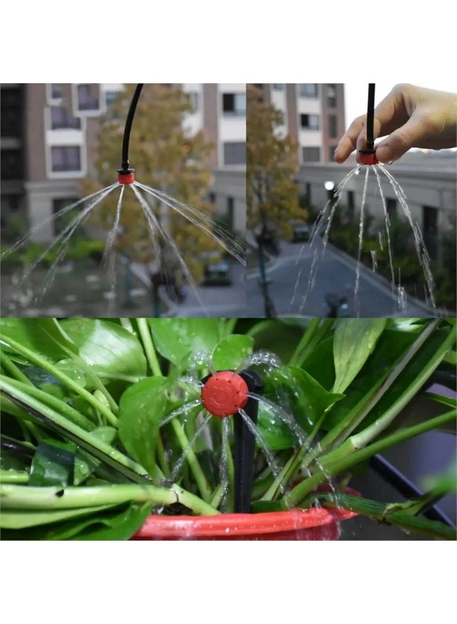 Soofam Brass spray nozzle tip, 10 PCS High Pressure Misting Nozzles with 8 inch Hose, 360° Adjustable Rotation for Outdoor Cooling System, Durable Lawn Humidification Sprayer Tips - Image 4