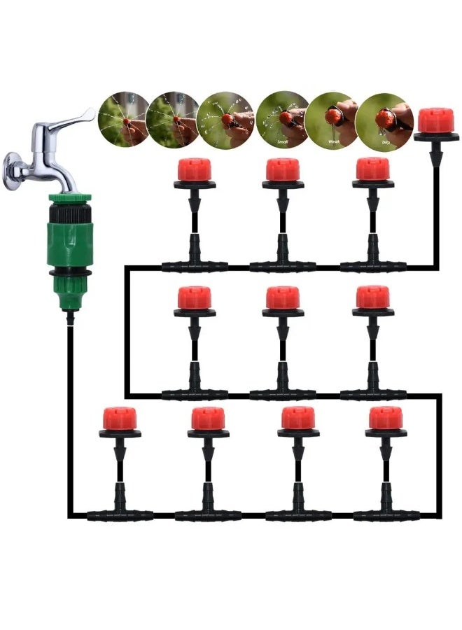 Soofam Brass spray nozzle tip, 10 PCS High Pressure Misting Nozzles with 8 inch Hose, 360° Adjustable Rotation for Outdoor Cooling System, Durable Lawn Humidification Sprayer Tips - Image 2