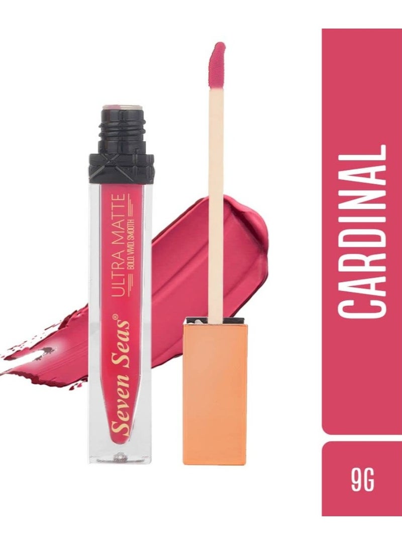 Seven Seas Seven Seas Ultra Smooth Matte Liquid Lipstick Smooth Lip Color Weightless Finish Long Lasting Matte Liquid Lipstick for Women Cardinal  - Image 2
