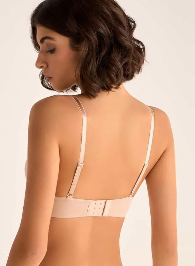 Splash FAV Adjustable Strap Balconette Bra with Hook and Eye Closure