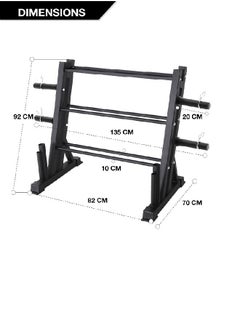 Yalla HomeGym Multifunctional Super Storage Rack Stand Weights Storage Rack for Dumbbells  Kettlebells Olympic Weight Plates And Olympic Barbells  - Image 2
