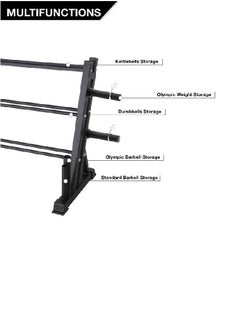 Yalla HomeGym Multifunctional Super Storage Rack Stand Weights Storage Rack for Dumbbells  Kettlebells Olympic Weight Plates And Olympic Barbells  - Image 3