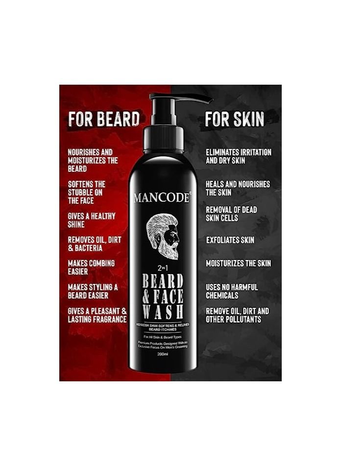 MANCODE MAN CODE Beard and Face Wash For Men Deep Impact Intense Clean 2 In 1 - Image 4