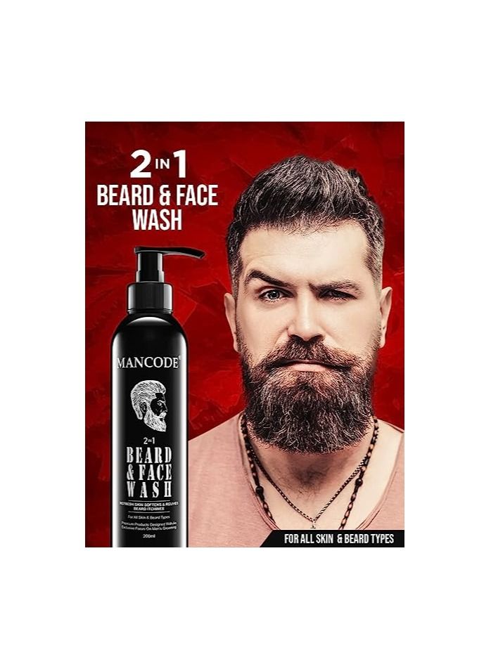 MANCODE MAN CODE Beard and Face Wash For Men Deep Impact Intense Clean 2 In 1 - Image 2