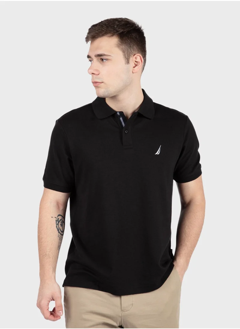 نوتيكا Classic Men's Cotton Black Polo Shirt – Breathable, Stylish, and Comfortable for Everyday Wear!