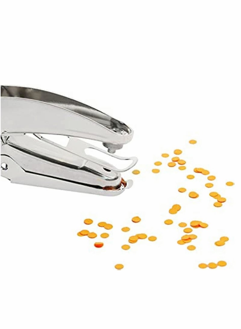 Handheld Paper Punch with Comfortable Pink Grip for Easy Use Circle Size 1/8 Inch - Image 2