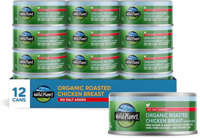 Wild Planet Organic Roasted Chicken Breast - Pack of 12 - Image 1