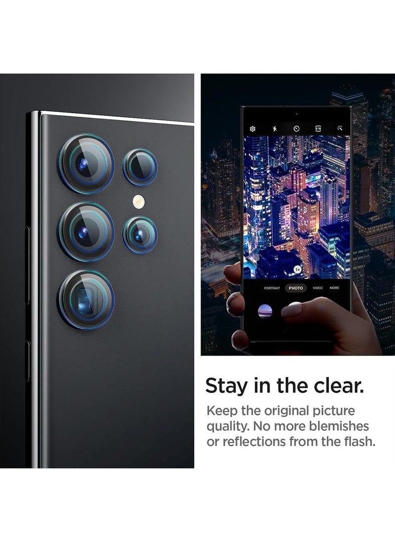 Spigen واقي عدسة الكاميرا Glastr Ez Fit Optik Pro Samsung Galaxy S24 ULTRA [عبوتان] - أسود  - Image 4