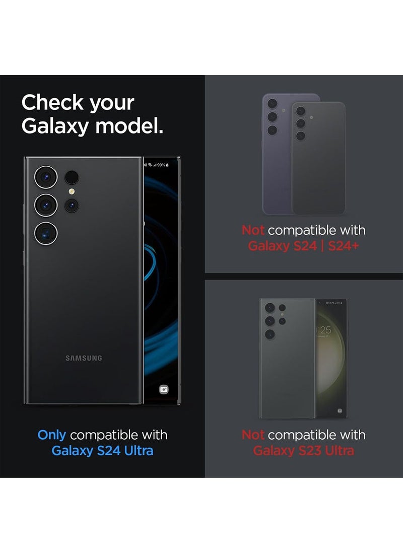 Spigen واقي عدسة الكاميرا Glastr Ez Fit Optik Pro Samsung Galaxy S24 ULTRA [عبوتان] - أسود  - Image 2