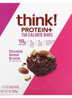 Think Protein+ Bars Chocolate Almond Brownie 10 Bars 1.41 oz (40 g) Each 