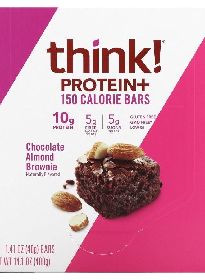Think Protein+ Bars Chocolate Almond Brownie 10 Bars 1.41 oz (40 g) Each