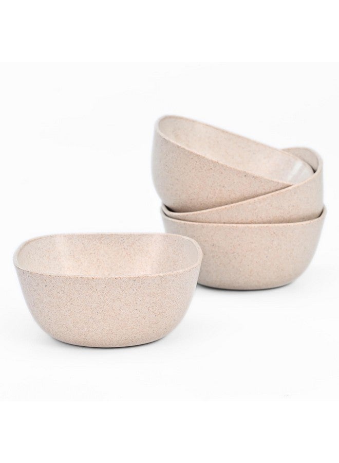 Eha Earth-Friendly Small Soup Bowl | Ice Cream Bowl | Dessert Bowls | 300 ml | Made with Bamboo Fibers & Rice Husk | Microwave Safe Bowl | Serving Bowl Set of 4 | Sand Castle - Image 1