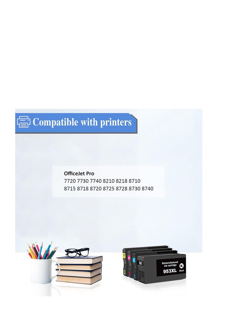 طقم حبر صبغة إعادة تعبئة 4 عبوات متوافق مع GI-490 (أسود 135 مل، أزرق سماوي، أرجواني، أصفر 70 مل لطابعات GI2410 GI3410 GI3411) - Image 4