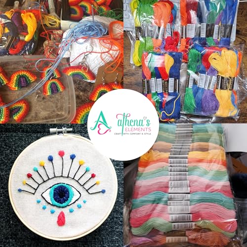 Athena's Elements - Embroidery Floss, Cross Stitch Thread, 276 Pcs Friendship Bracelet String Kit, Thread and Accessories - Perfect for Bracelet Making & DIY Embroidery Projects - Supplies - Image 5