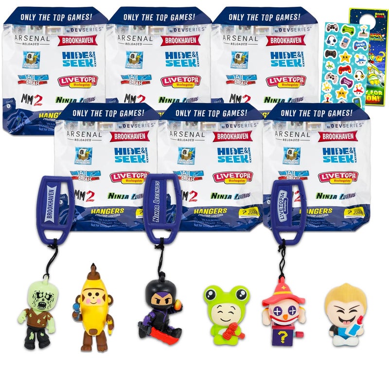 DevSeries Roblox Mystery Hangers and Squooshems Set for Kids Bundle with 3 Roblox Squooshem Blind Bags 3 Hangers DLC Plus Stickers More Mystery Mini Figures for Boys Girls - Image 3