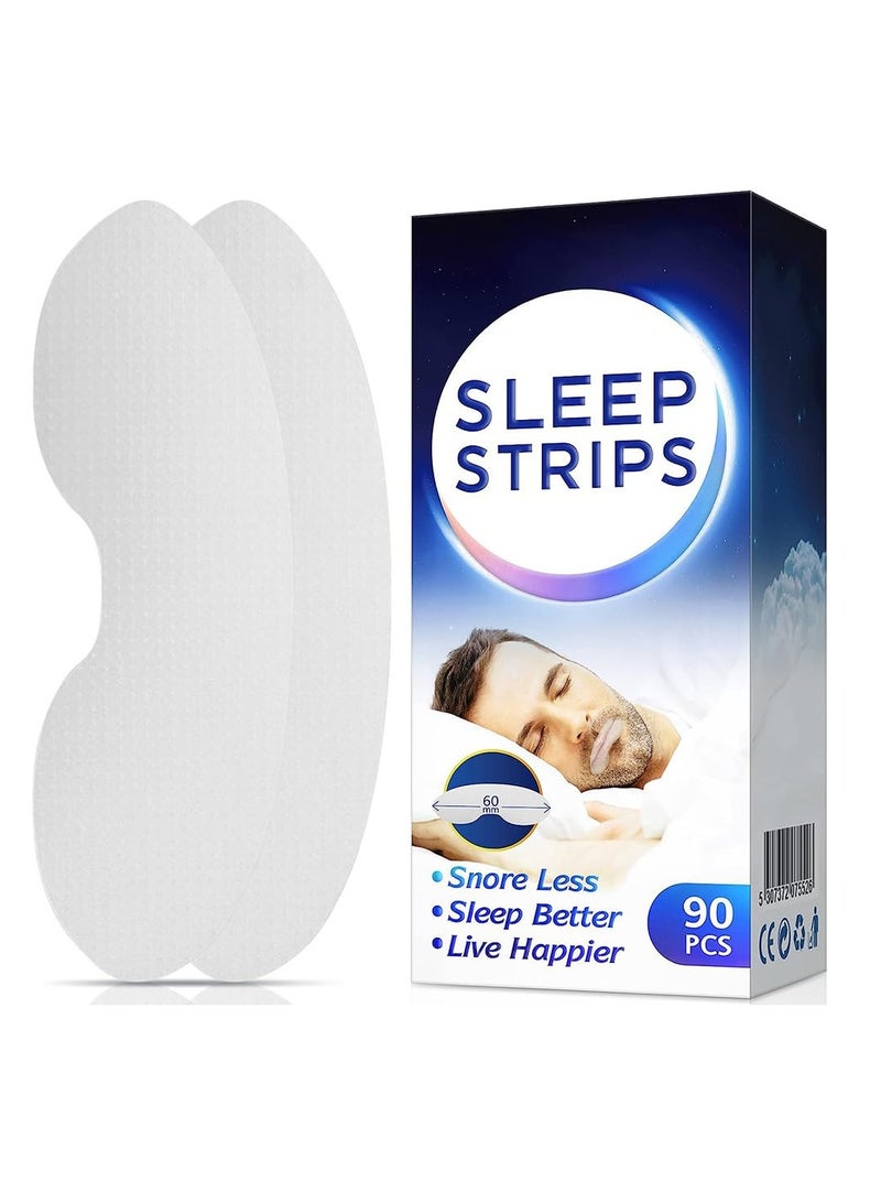Generic Lip Sleep Strips,  Anti Snoring Mouth Tape, Sleep Stop Snoring Breathing Patch Suitable for Improving Sleep and Relieving Snoring (90PCS)  - Image 1