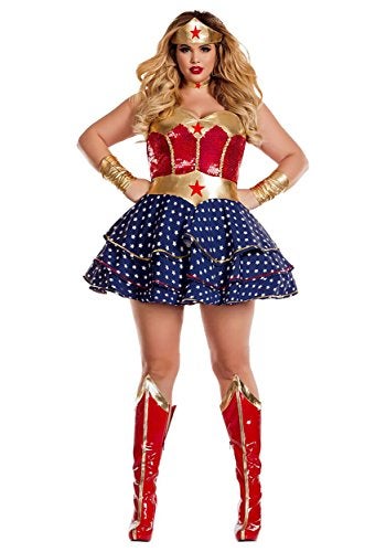 Party King Womens Wonderful Sweetheart Plus Size Costume RedMulti 3XLarge
