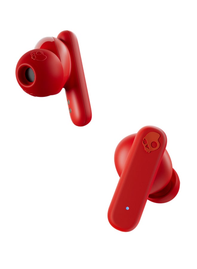 Skullcandy Smokin' Buds in-Ear Wireless Earbuds, 20 Hr Battery, 50% Renewable Plastics, Microphone, Works with iPhone Android and Bluetooth Devices - Flame Red - Image 2
