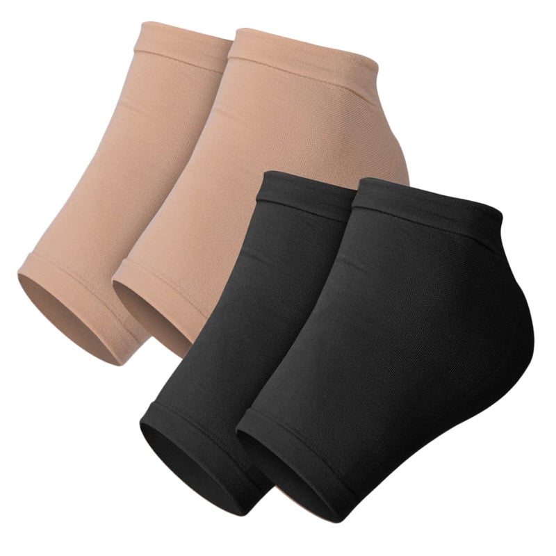 Reusable Silicone Heel Sleeves 2 Pairs For Cracked Dry Heels Comfortable Foot Cushions Men Women - Image 2