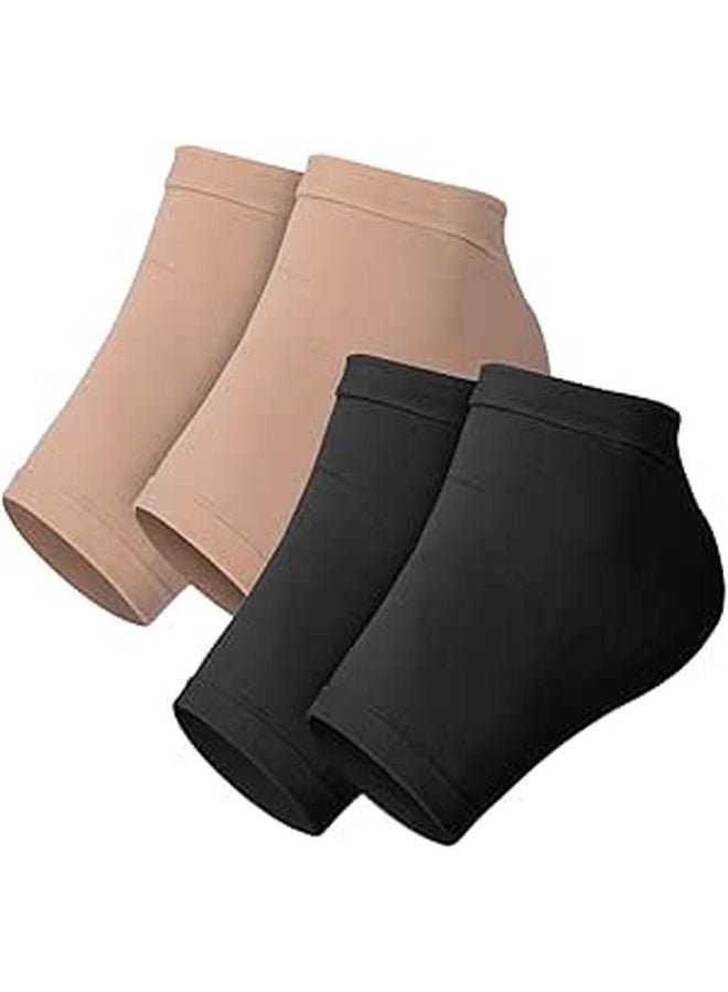 Reusable Silicone Heel Sleeves 2 Pairs For Cracked Dry Heels Comfortable Foot Cushions Men Women - Image 1