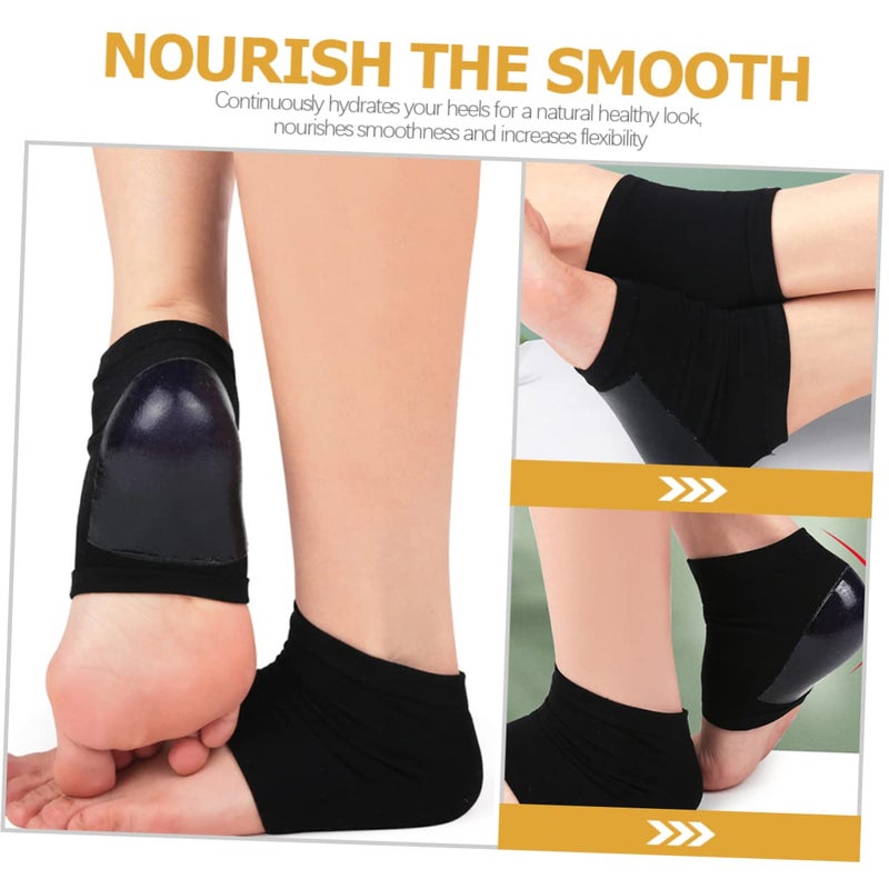 Reusable Silicone Heel Sleeves 2 Pairs For Cracked Dry Heels Comfortable Foot Cushions Men Women - Image 3
